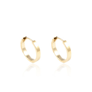 Pendientes Niña Oro Aro Tabla liso 14X2 mm