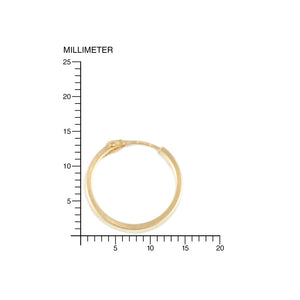 Pendientes Niña Oro Aro Tabla liso 14X2 mm