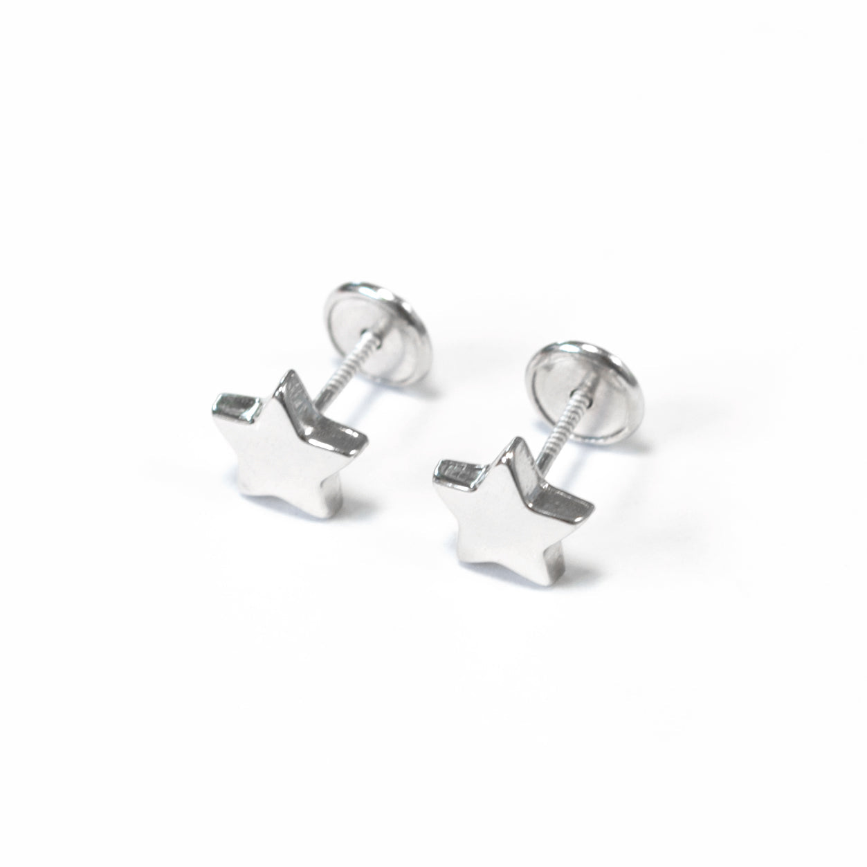 Pendientes Plata de Ley Estrella Brillo