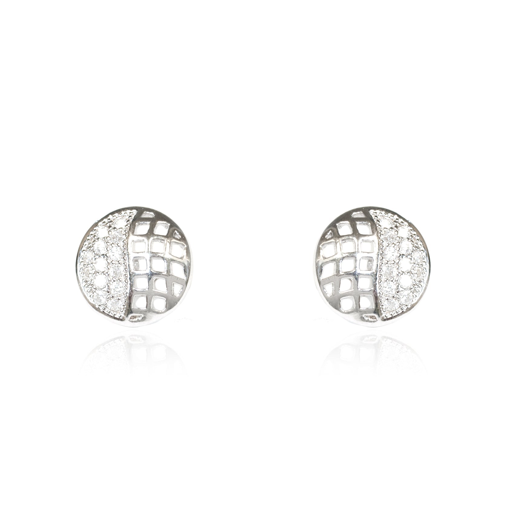 Pendientes Plata de Ley Circonita Brillo