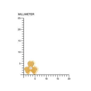 Pendientes Niña oro amarillo Trebol en circon (9 Kts.)