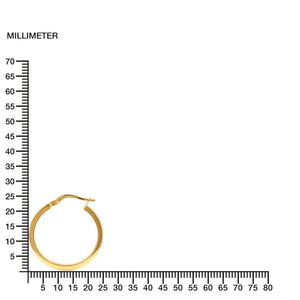 Pendientes Oro Niña Aro liso cuadrado 24x2 mm