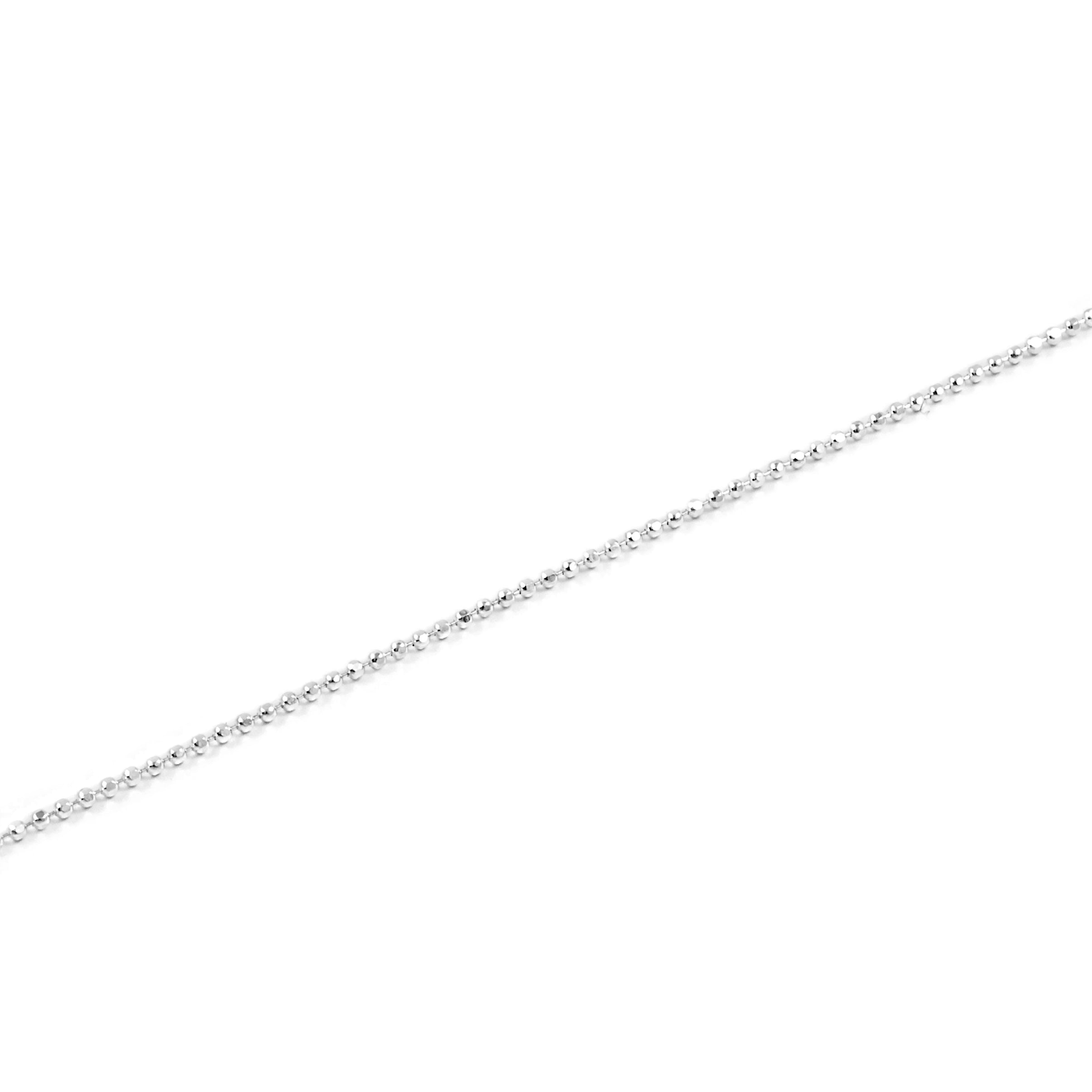 Cadena Plata Lisa Bolita (45 cm)