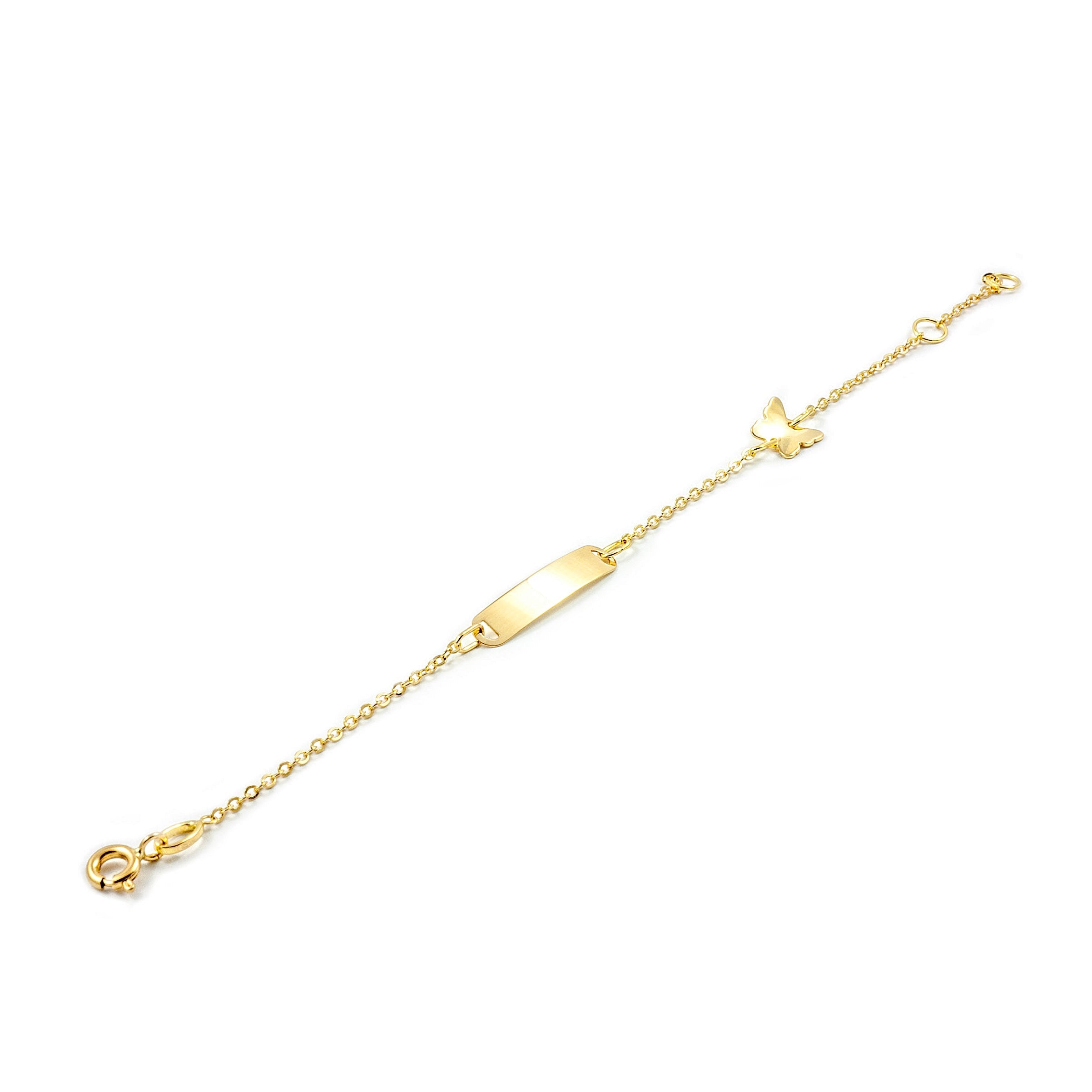 Esclava Bebe Oro Amarillo Lisa mariposa