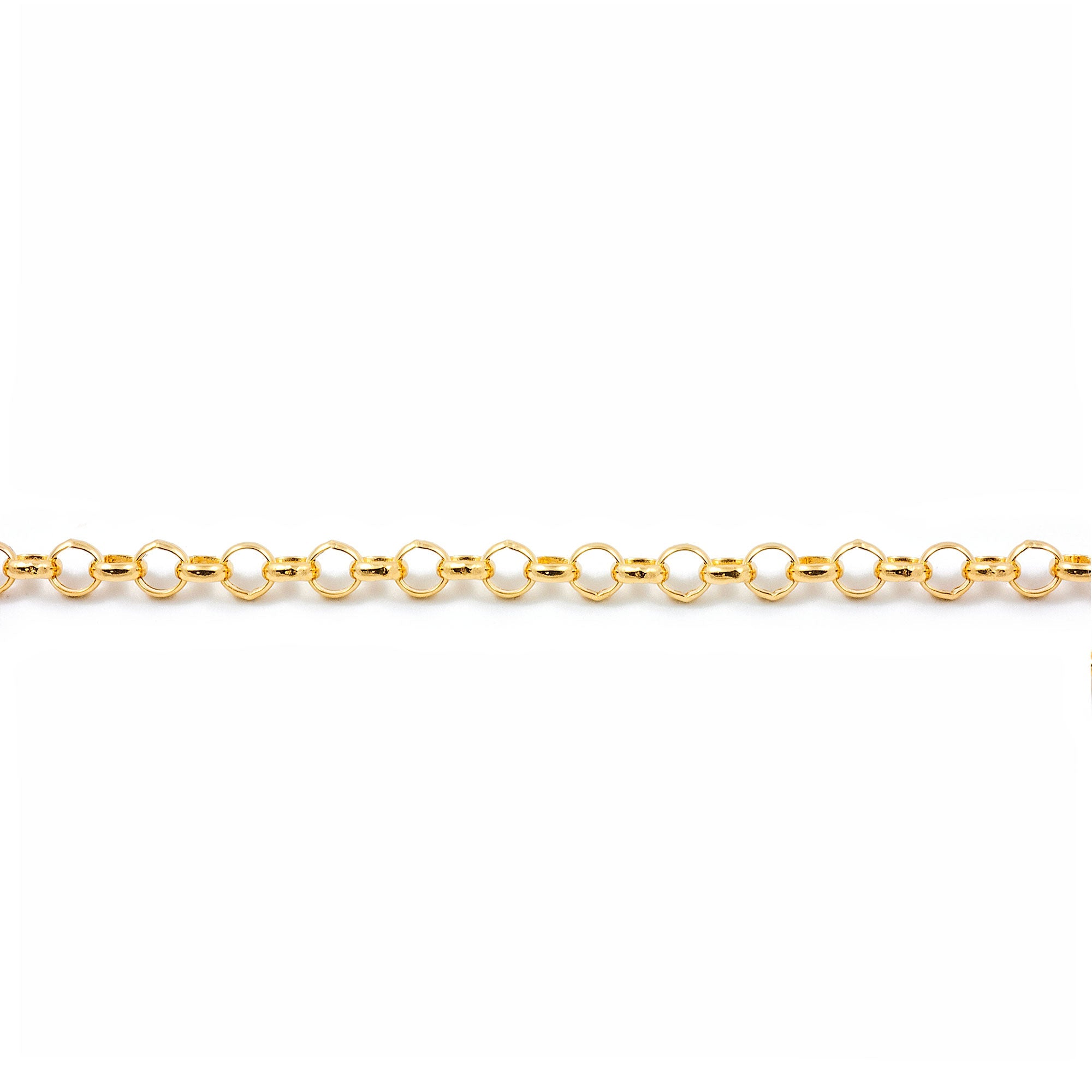 Pulsera Oro Amarillo Rolo Eslabon 3 mm