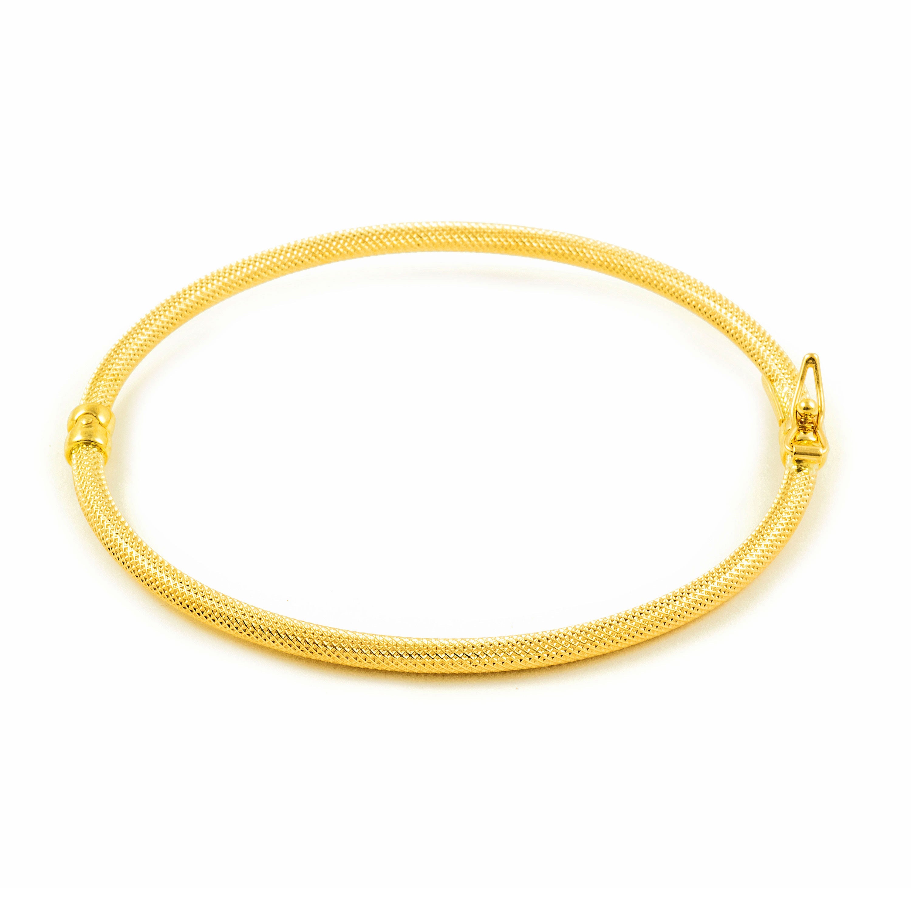 Pulsera Mujer Oro Amarillo 9K Texturado 7 cm