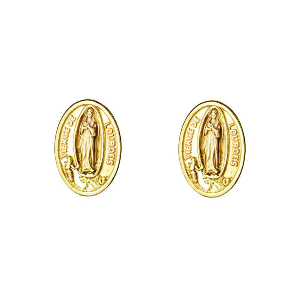 Pendientes Plata de Ley 925 Virgen Brillo