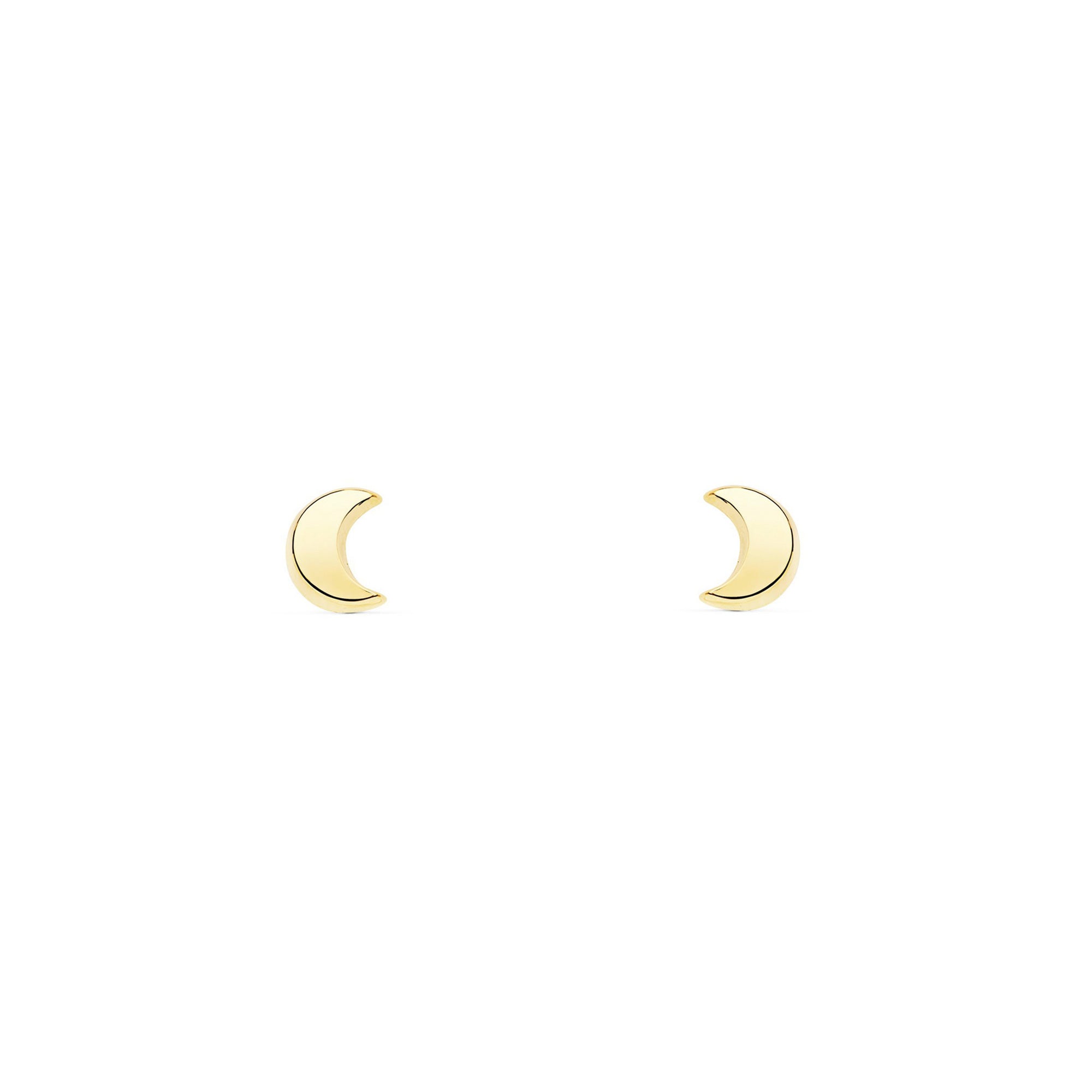 Baby Earrings 9K Yellow Gold Shiny Moon