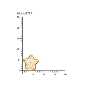 Pendientes Oro Niña Estrella Calada con Perla (9kts)