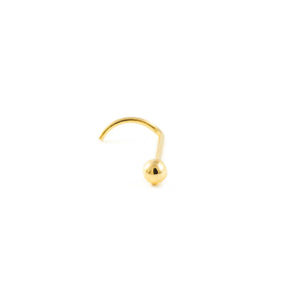 Piercing Oro Nariz bola lisa 2 mm (9kts)