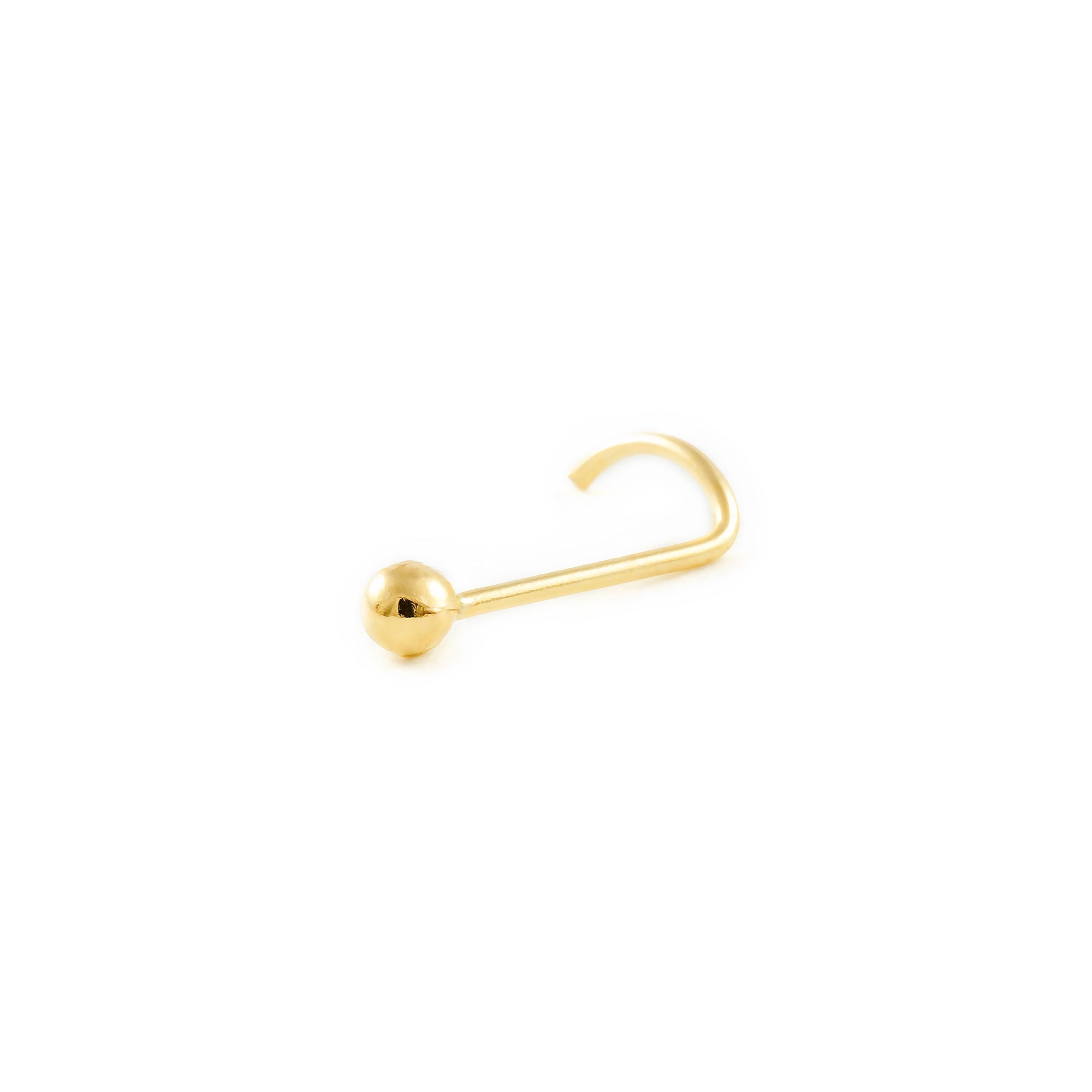 Piercing Oro Nariz bola lisa 2 mm (9kts)