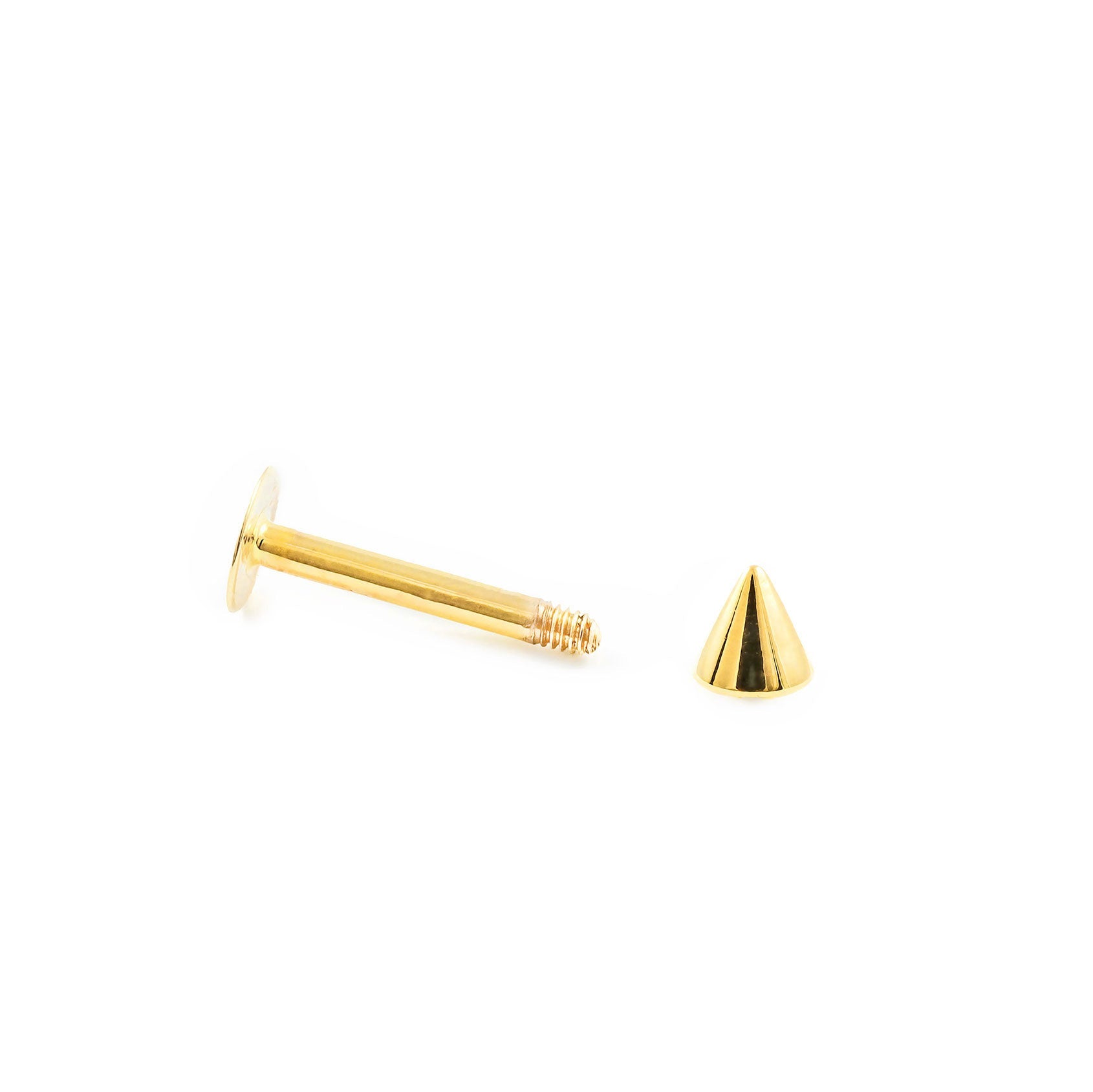 Piercing Oro Labio cono 3 mm (9kts)