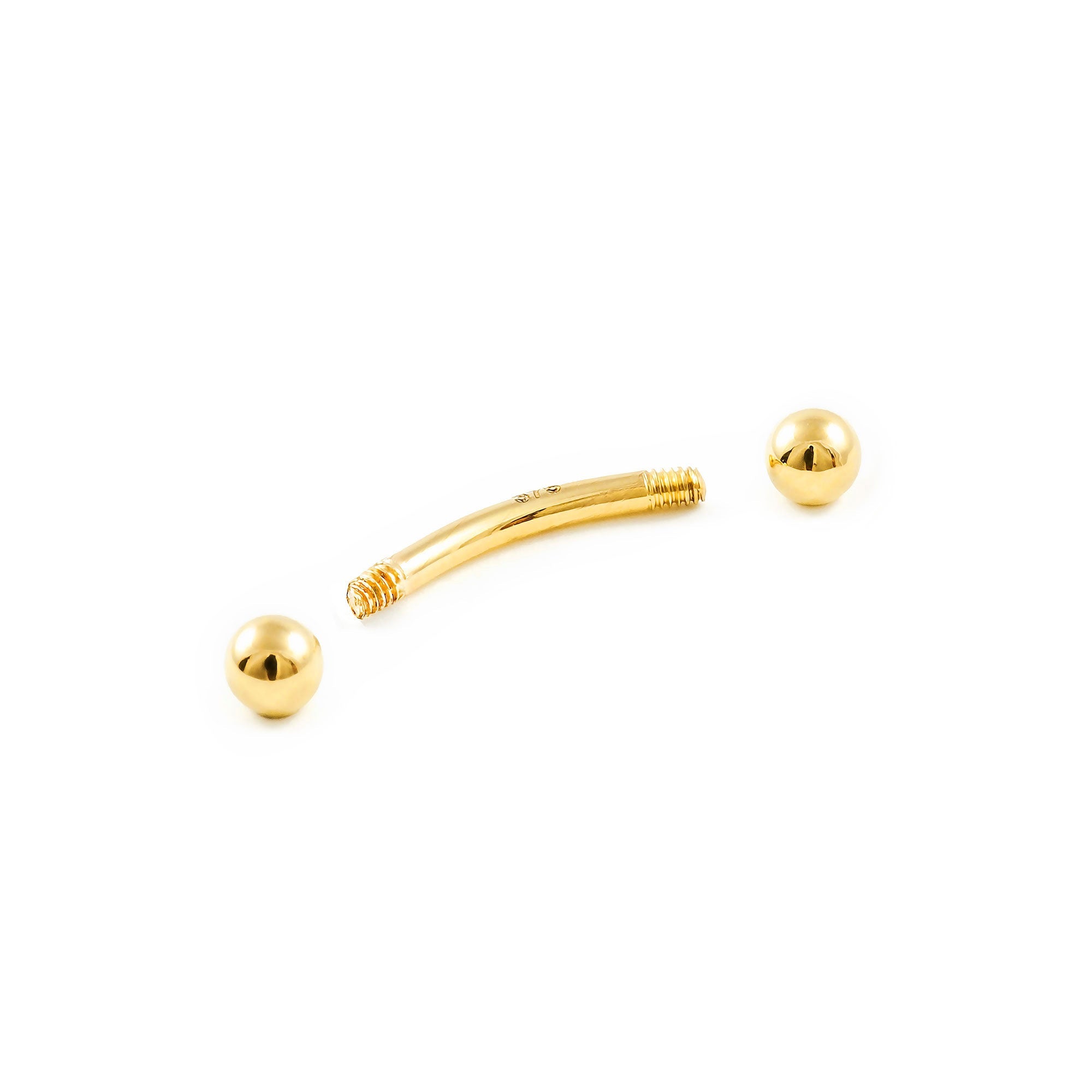 Piercing Oro Ceja bola lisa 3 mm (9kts)