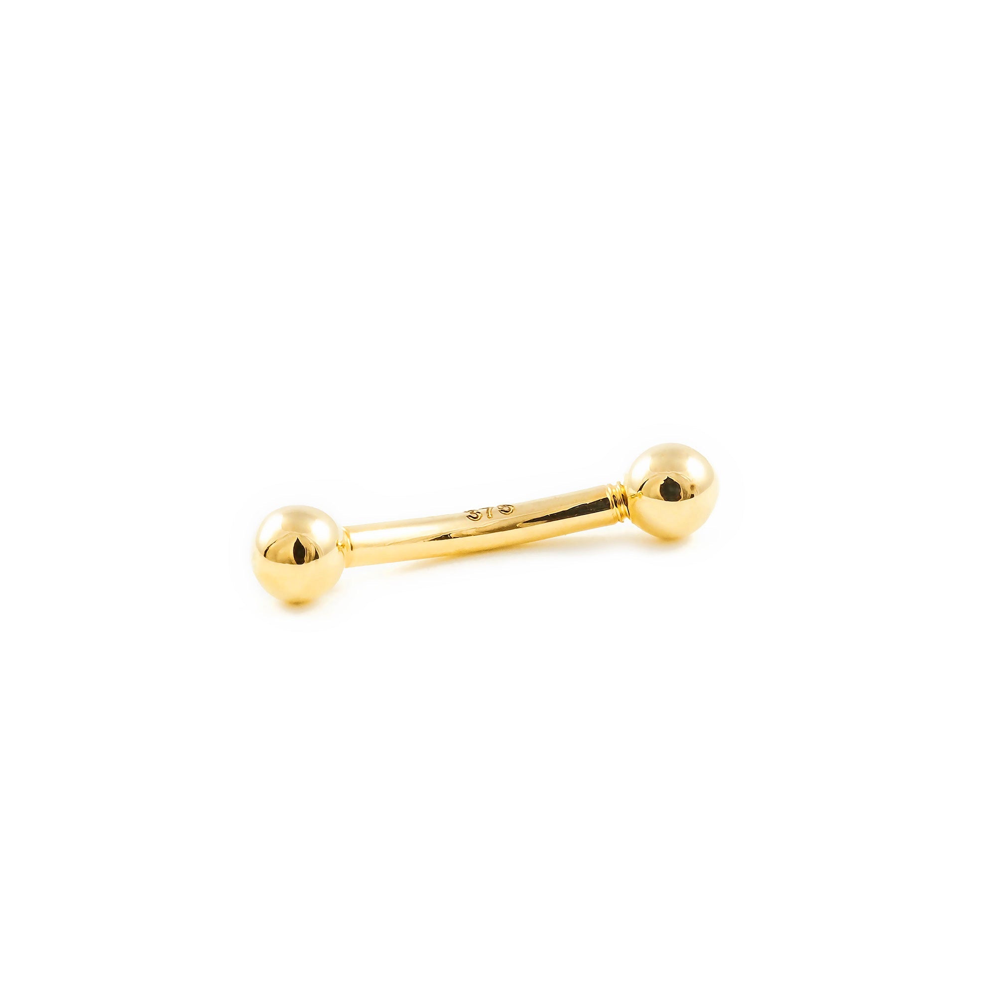 9K Yellow Gold Eyebrow Piercing Ball 3 mm Shine