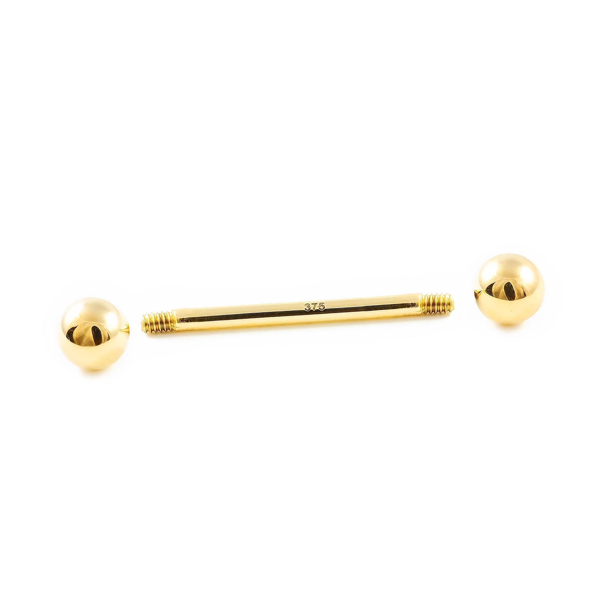 Piercing Oro Lengua bola 5 mm (9kts)