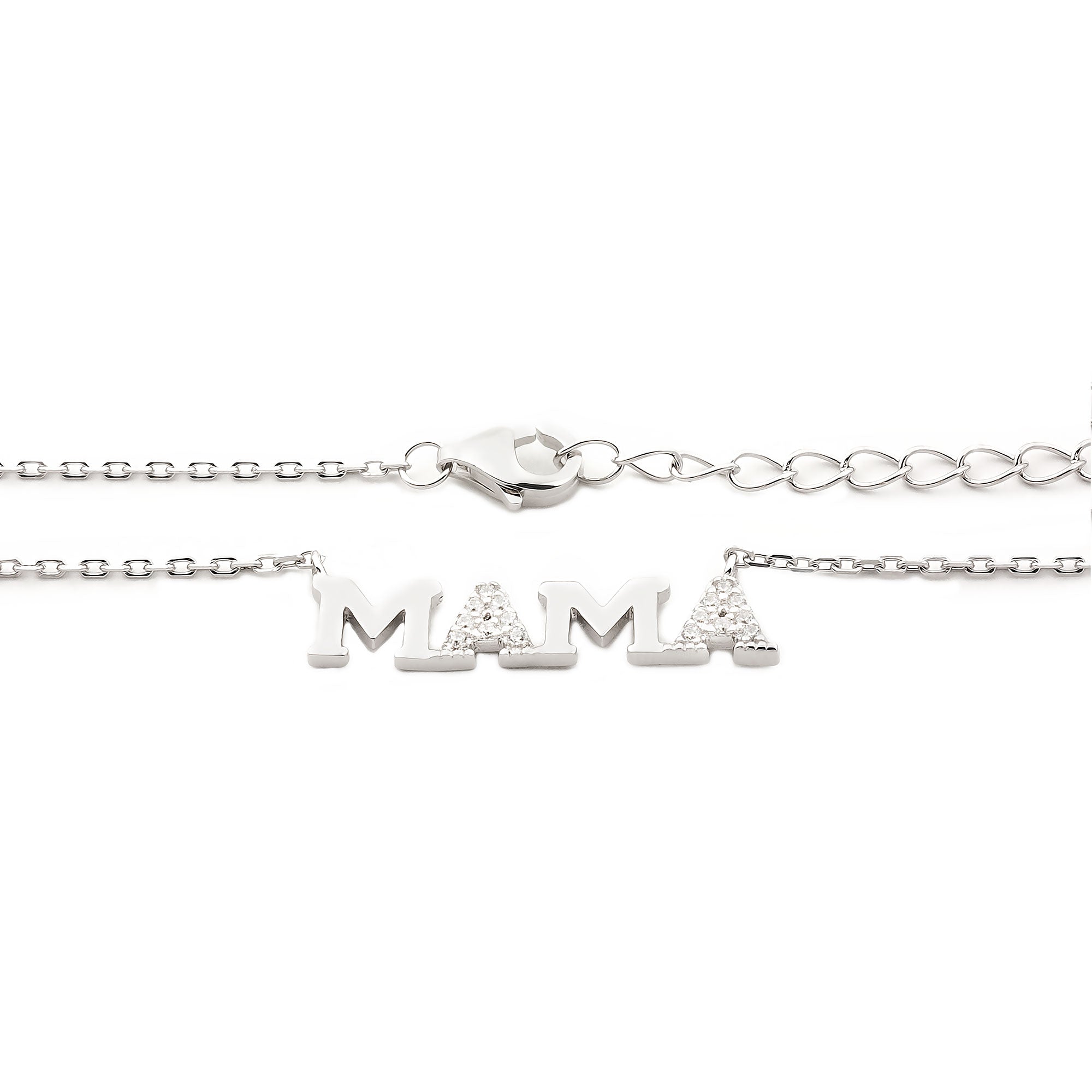 Collar Plata Mama con Circonitas