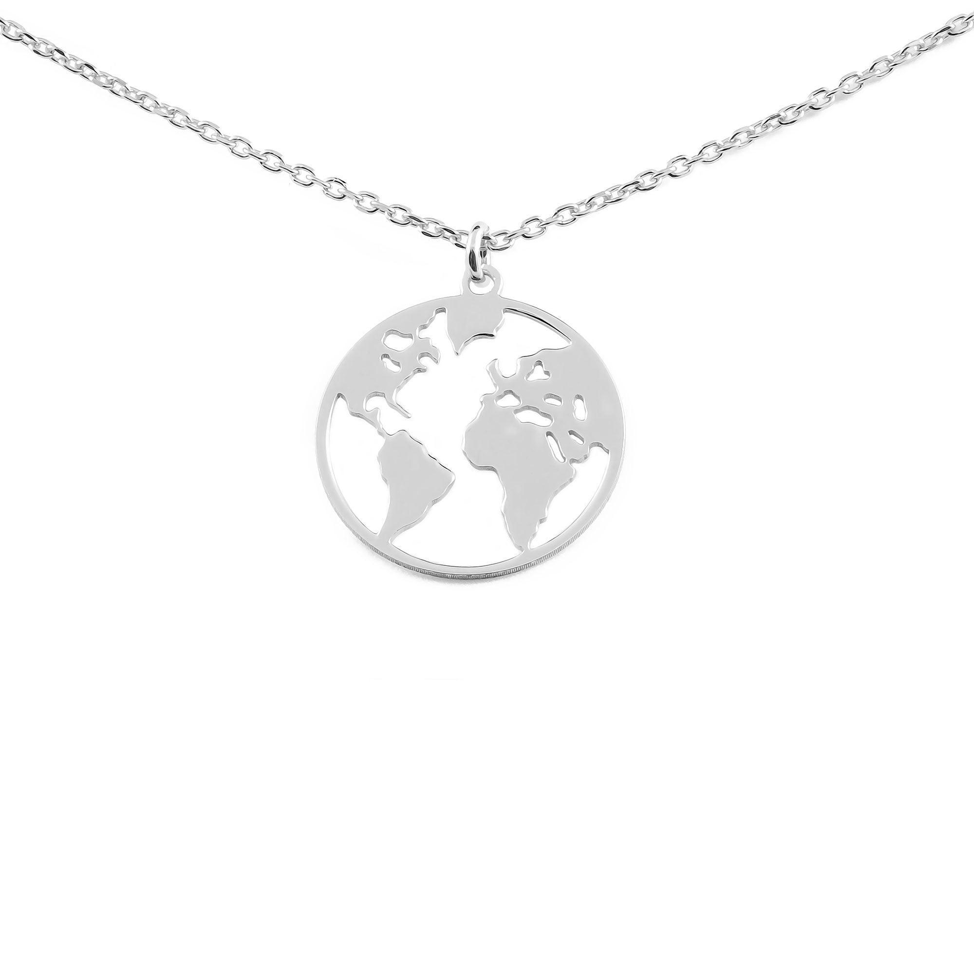 Glossy World Sterling Silver Necklace