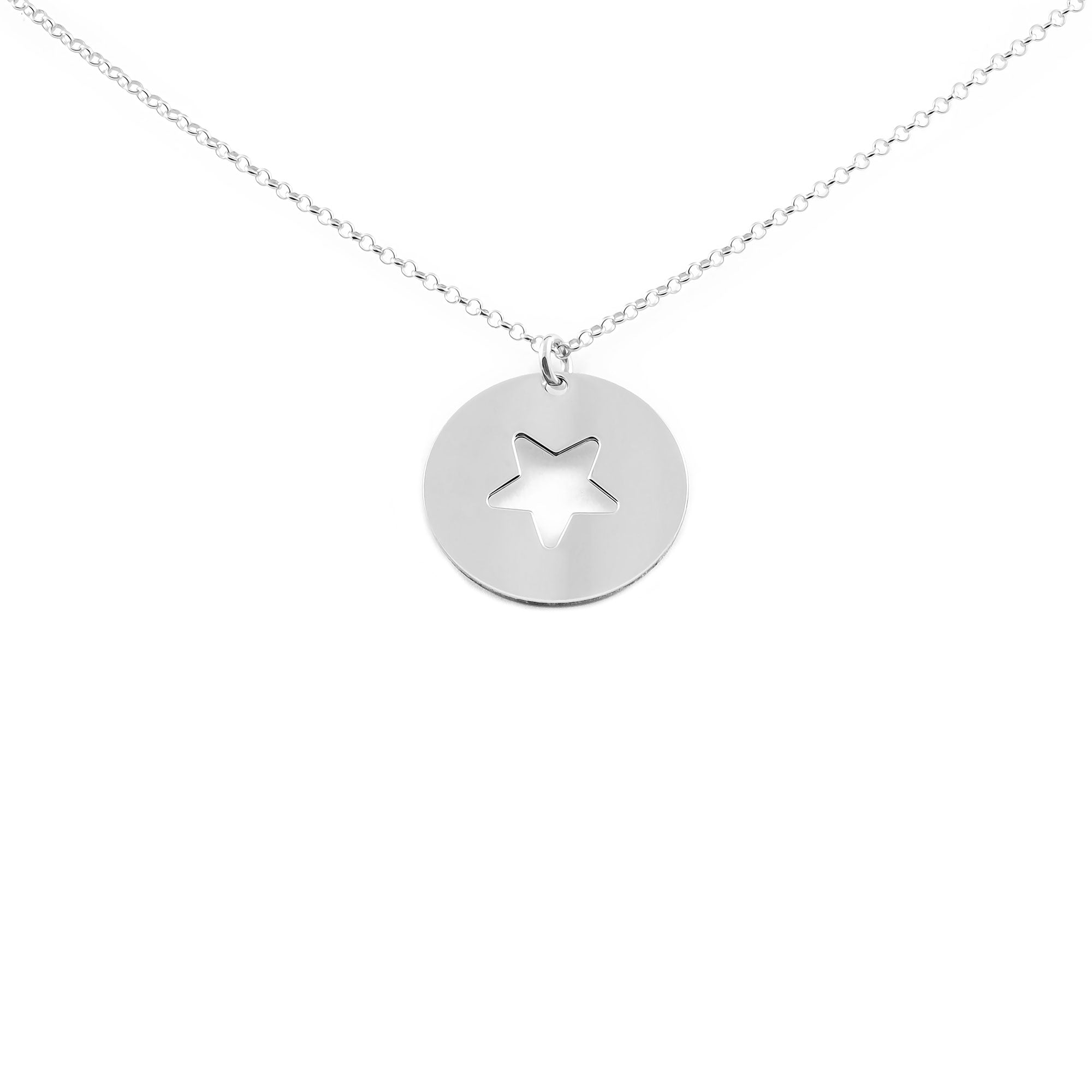 Shiny Star Sterling Silver Necklace