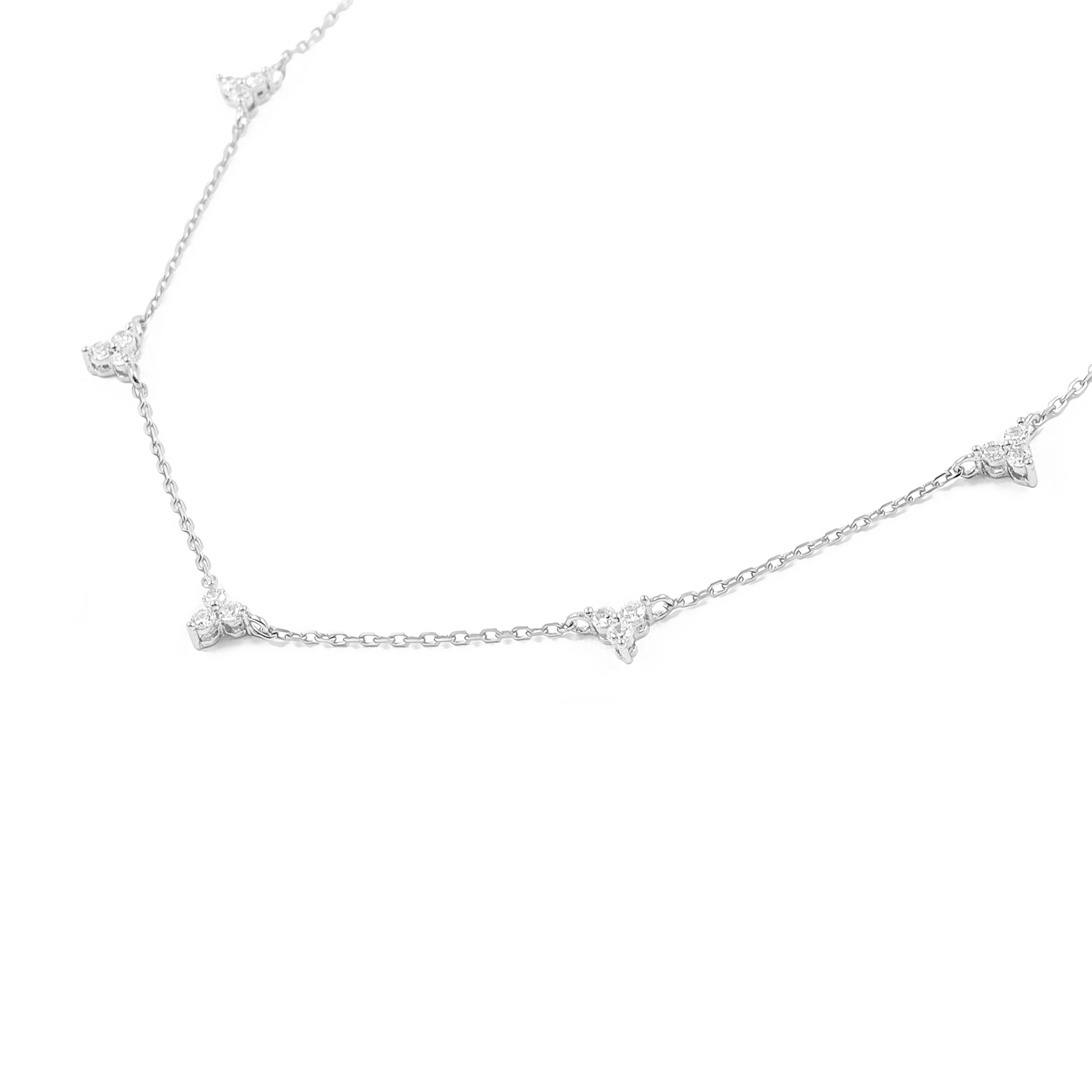 Shiny Zirconia Sterling Silver Necklace