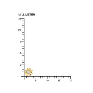 Pendientes Bebe o Niña Oro Amarillo sol Circonita (9kts)