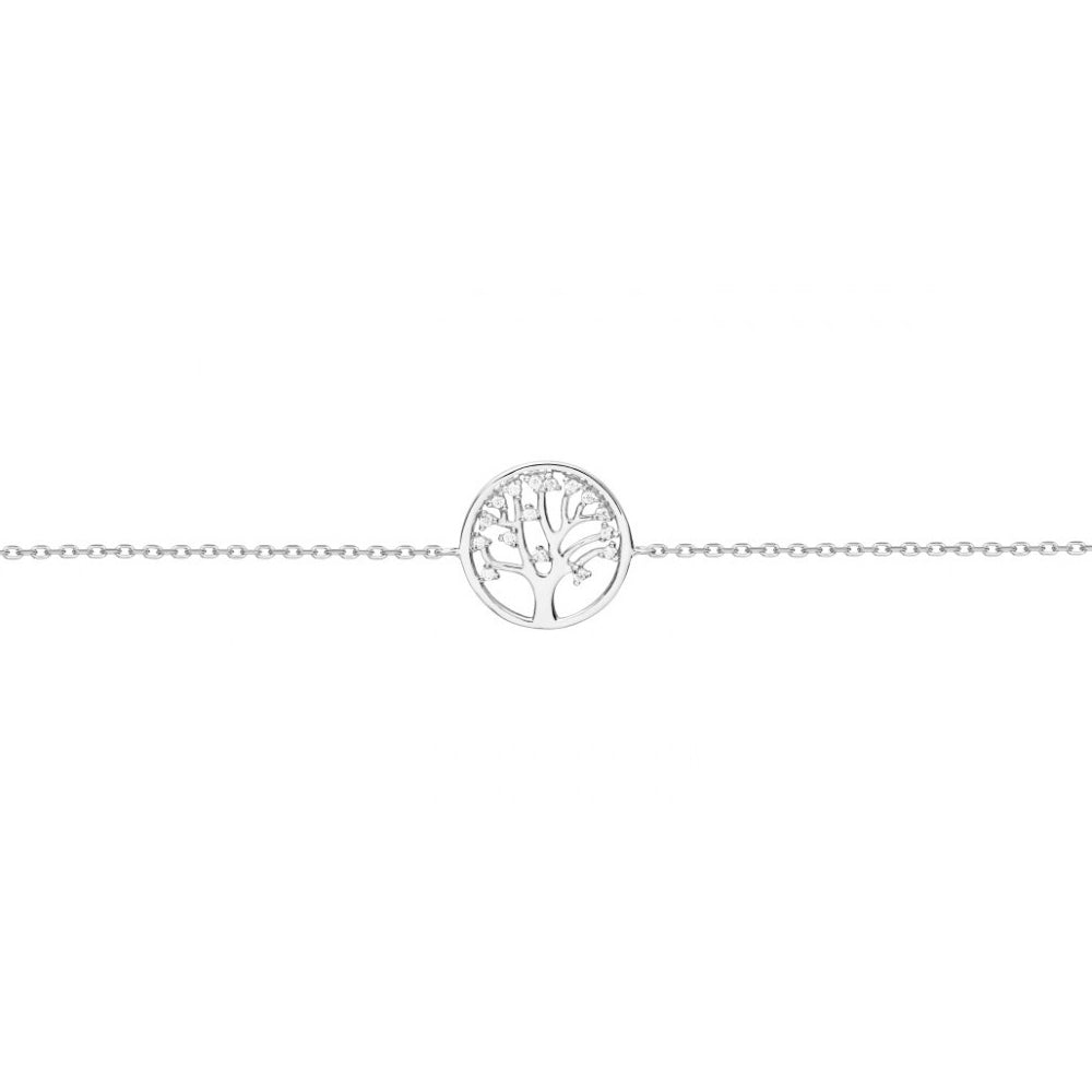 Pulsera Mujer Plata de Ley Arbol de la vida Circonitas Brillo