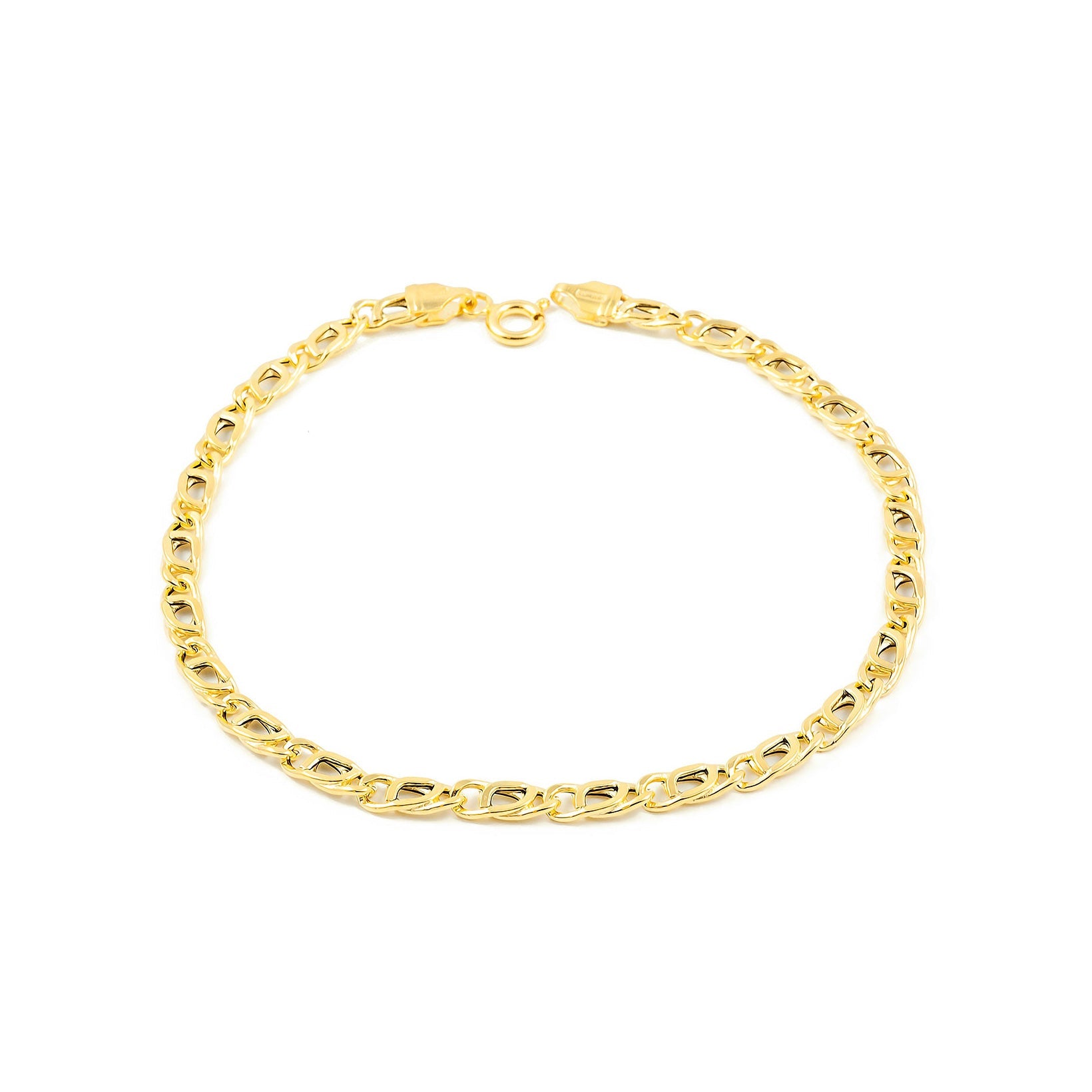 Pulsera Mujer Oro Amarillo 18K Brillo 19 cm