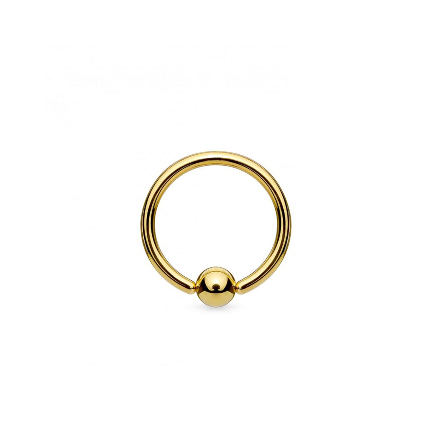 9K Yellow Gold Barbell Ball Piercing 4 mm Shine