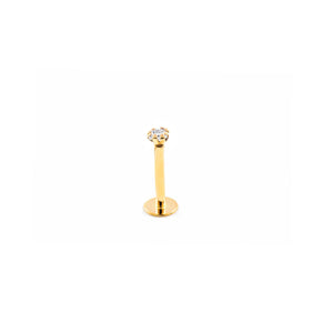 Piercing Oro Labio rosca carre 2x2 (9kts)