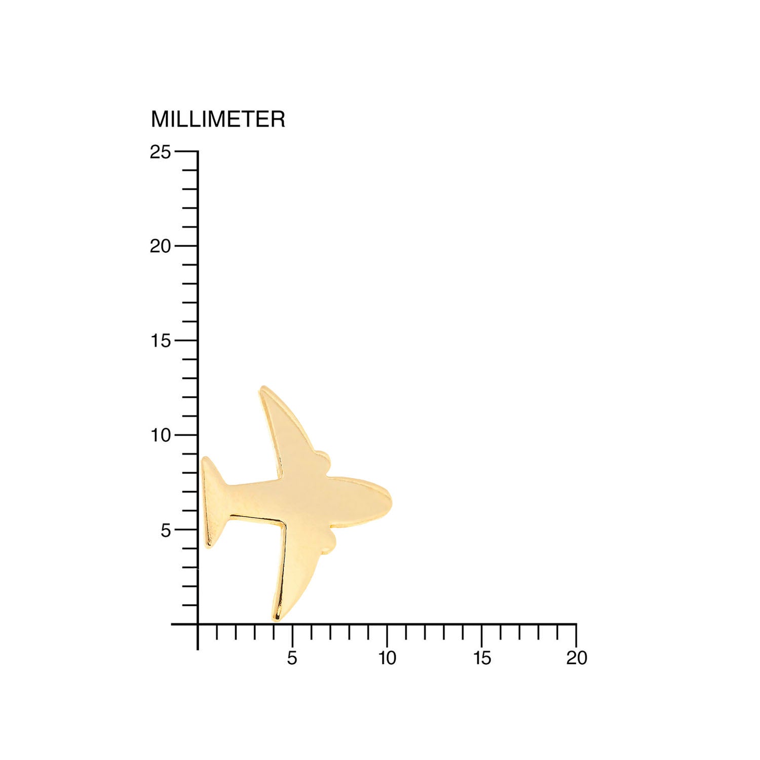 Pendientes oro niña Avión (9Kts)