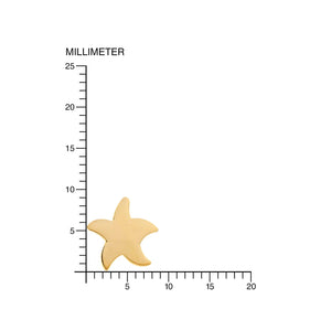 Pendientes oro niña estrella de mar (9Kts)