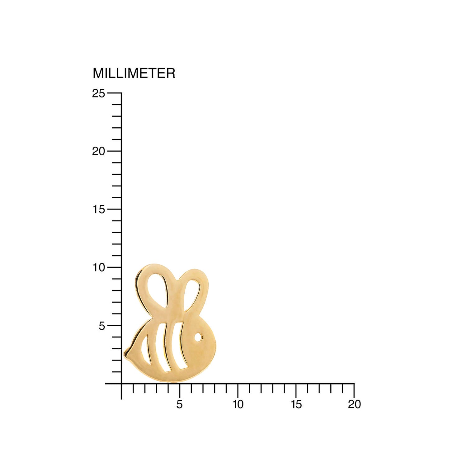 Pendientes oro niña abeja (9Kts)