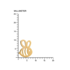 Pendientes oro niña abeja (9Kts)