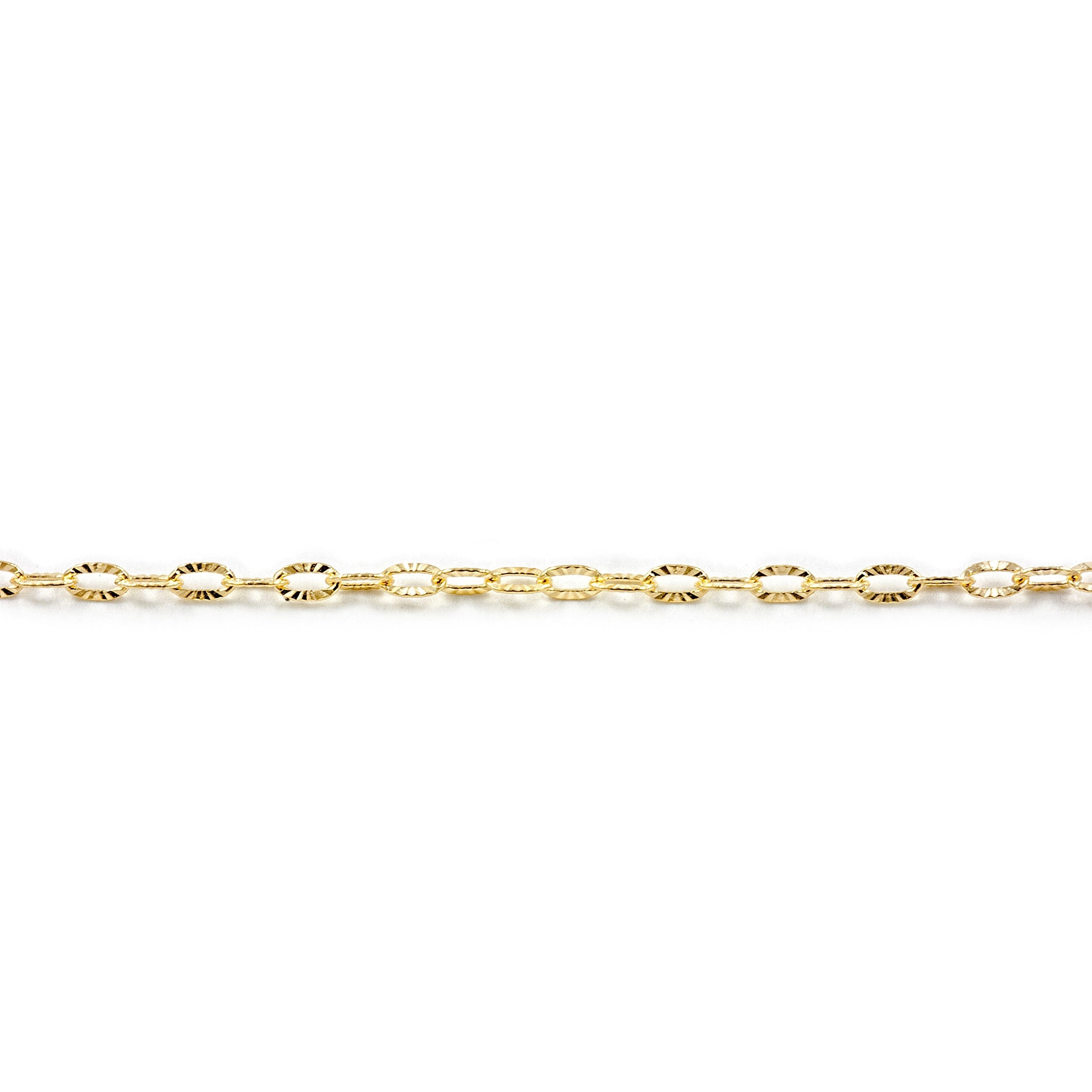 Cadena Oro Amarillo eslabon Diamantado (50 cm)