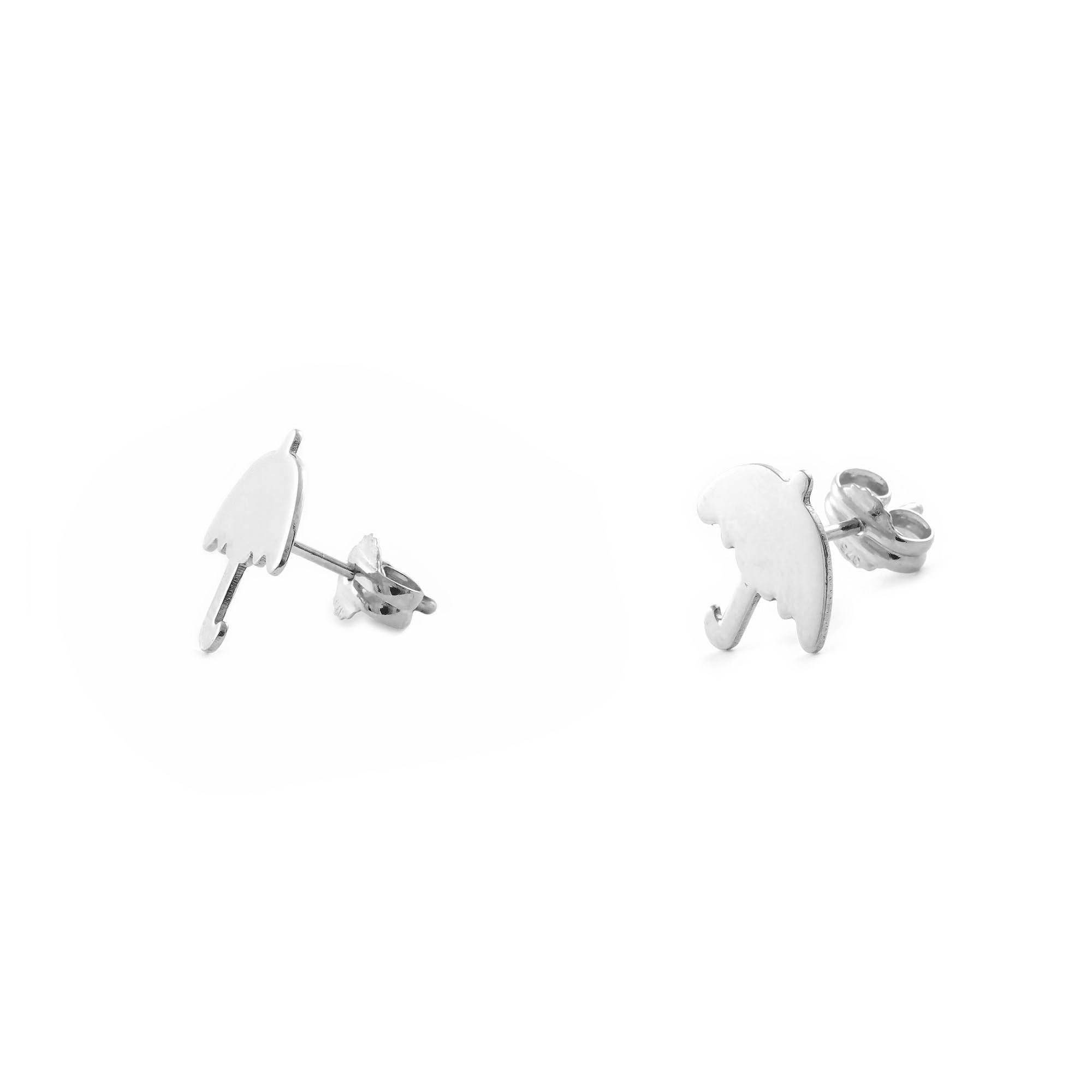 Pendientes plata paraguas