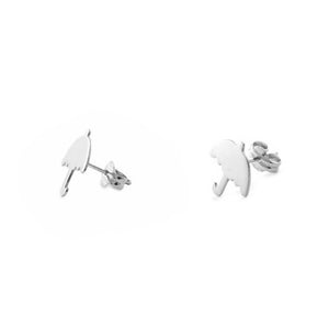 Pendientes plata paraguas