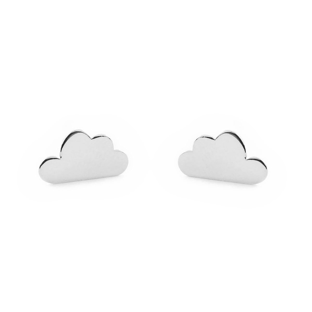 Pendientes Plata de Ley Nube Brillo