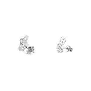 Pendientes plata abeja