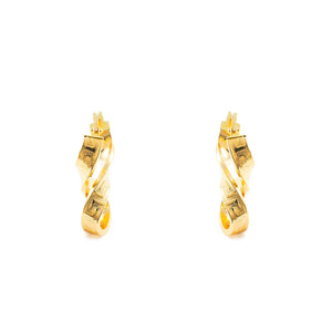 Pendientes Oro Aros largo ocho Greca 22x4 mm