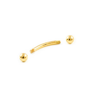 Piercing Oro Ceja bola lisa 3 mm (18kts)