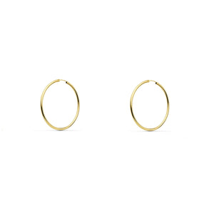 Pendientes Mujer oro Aros lisos 18x1,5 mm