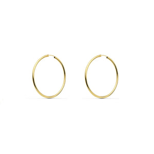 Pendientes Mujer oro Aros lisos 25x1,5 mm