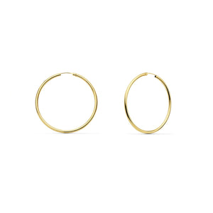 Pendientes Mujer oro Aros lisos 25x1,5 mm