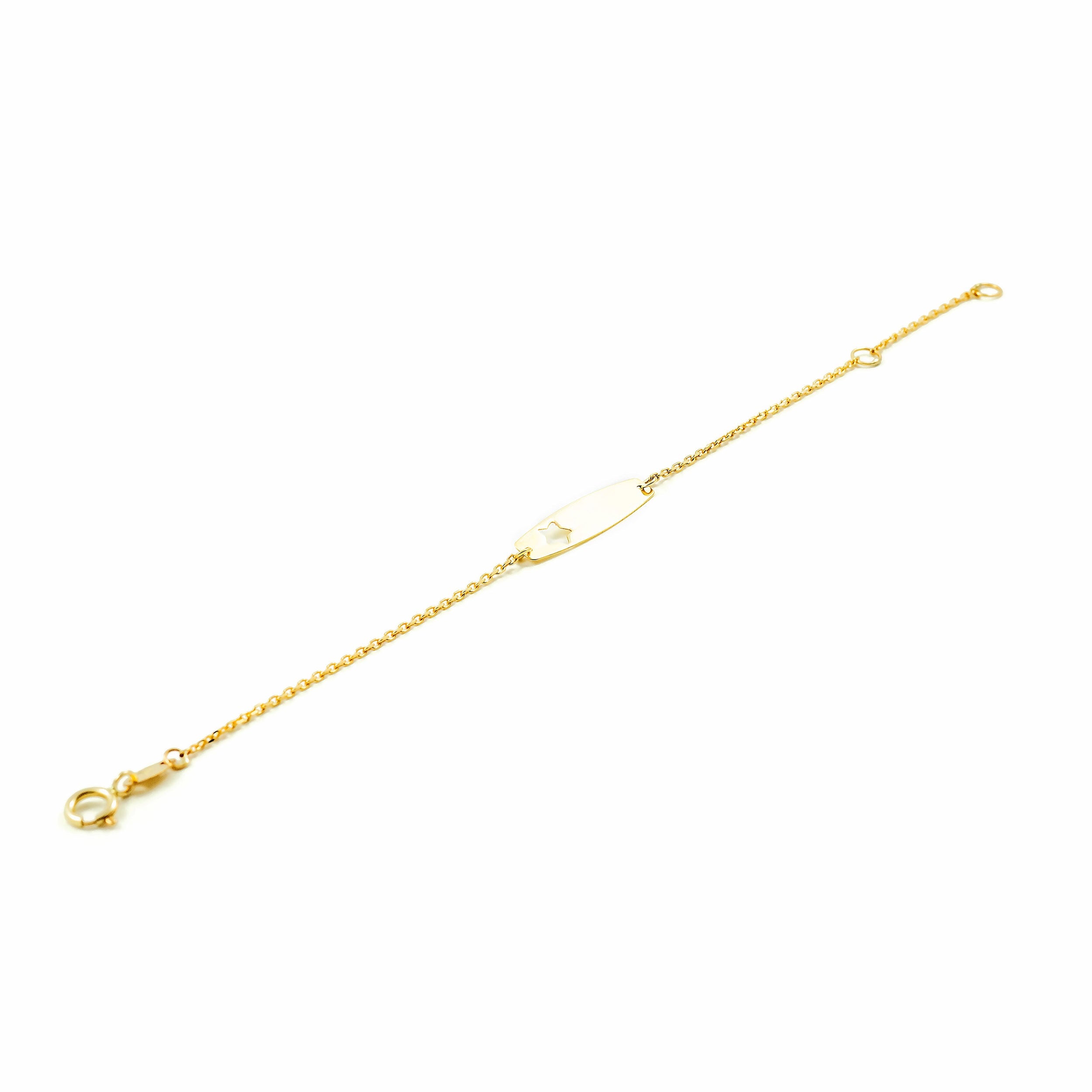 Pulsera Esclava Oro niña estrella calada (9kts)