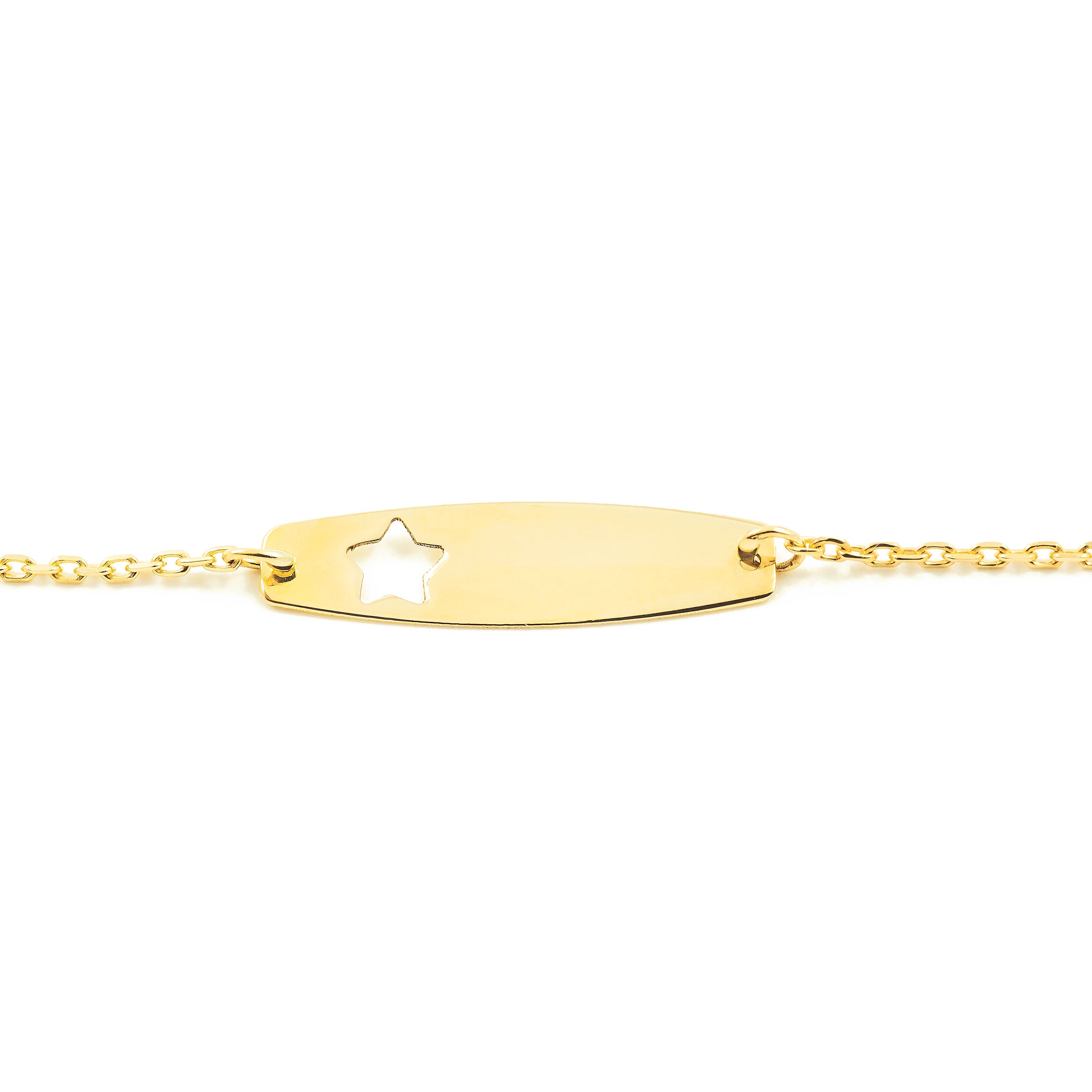 Pulsera Esclava Oro niña estrella calada (9kts)