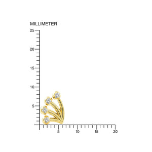 Pendientes oro amarillo Niña rama trepador Circonitas (9 Kts.)