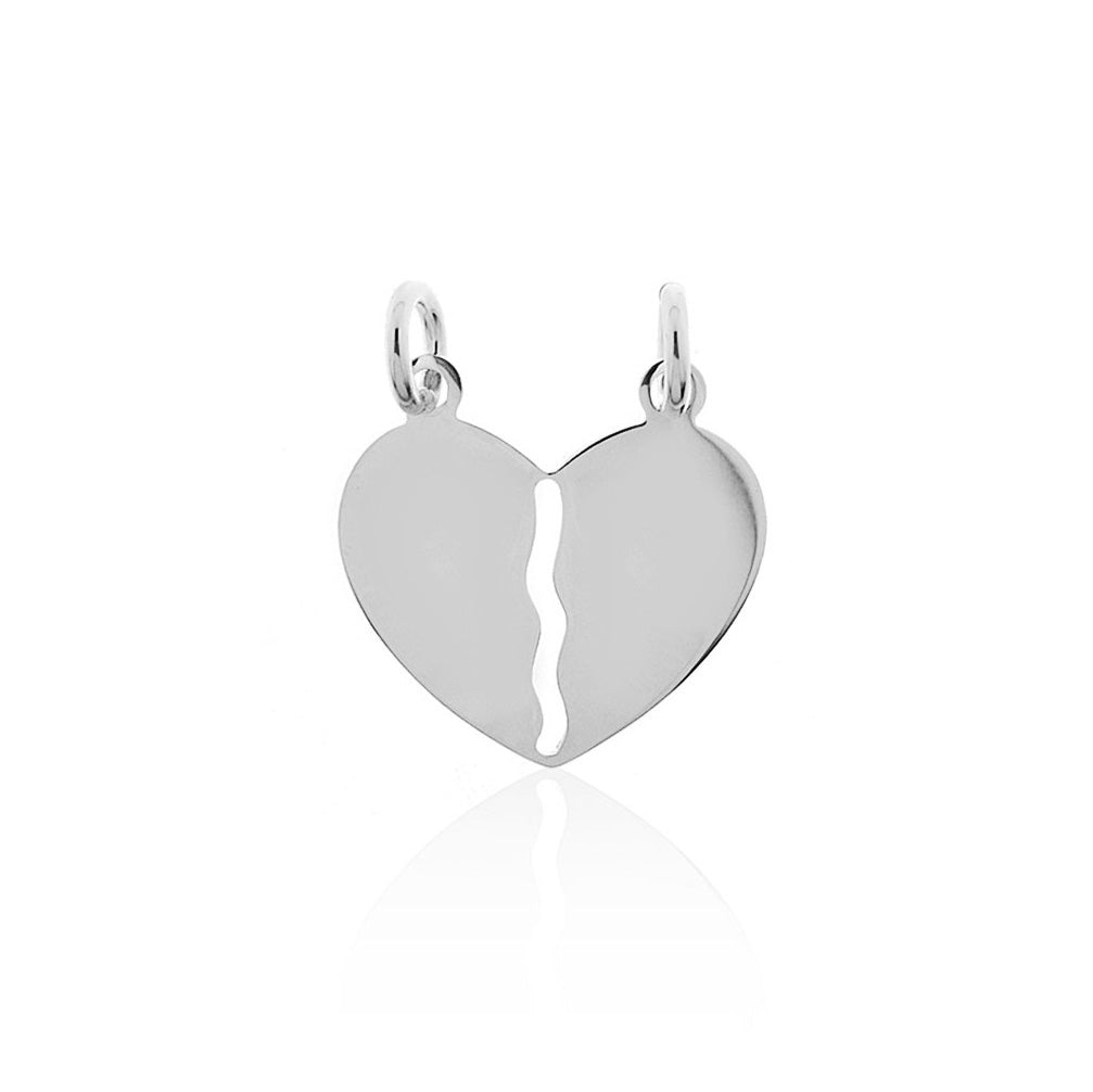 Shiny Heart Sterling Silver Pendant
