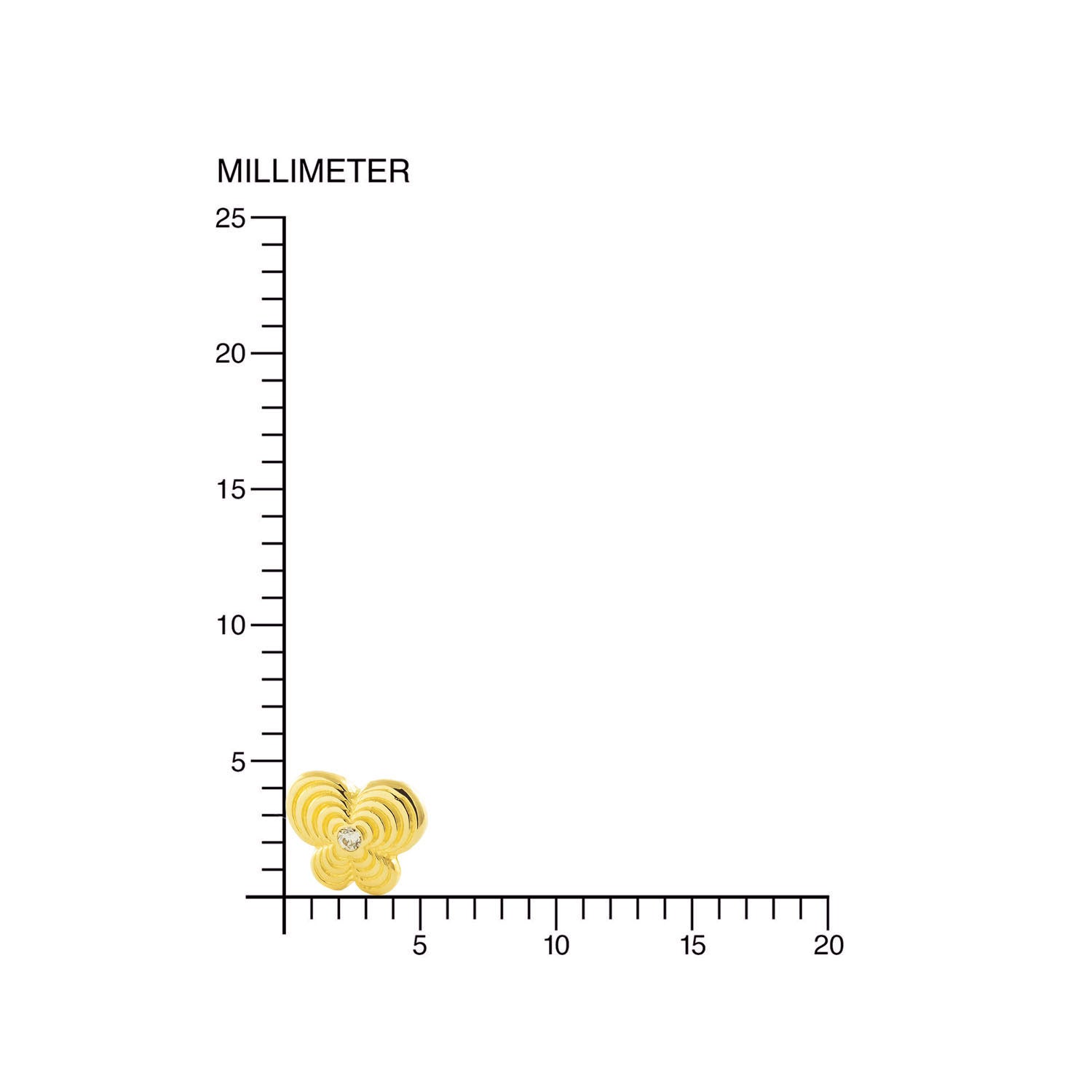 Pendientes niña oro amarillo mariposa rallada con circonita (9kts)