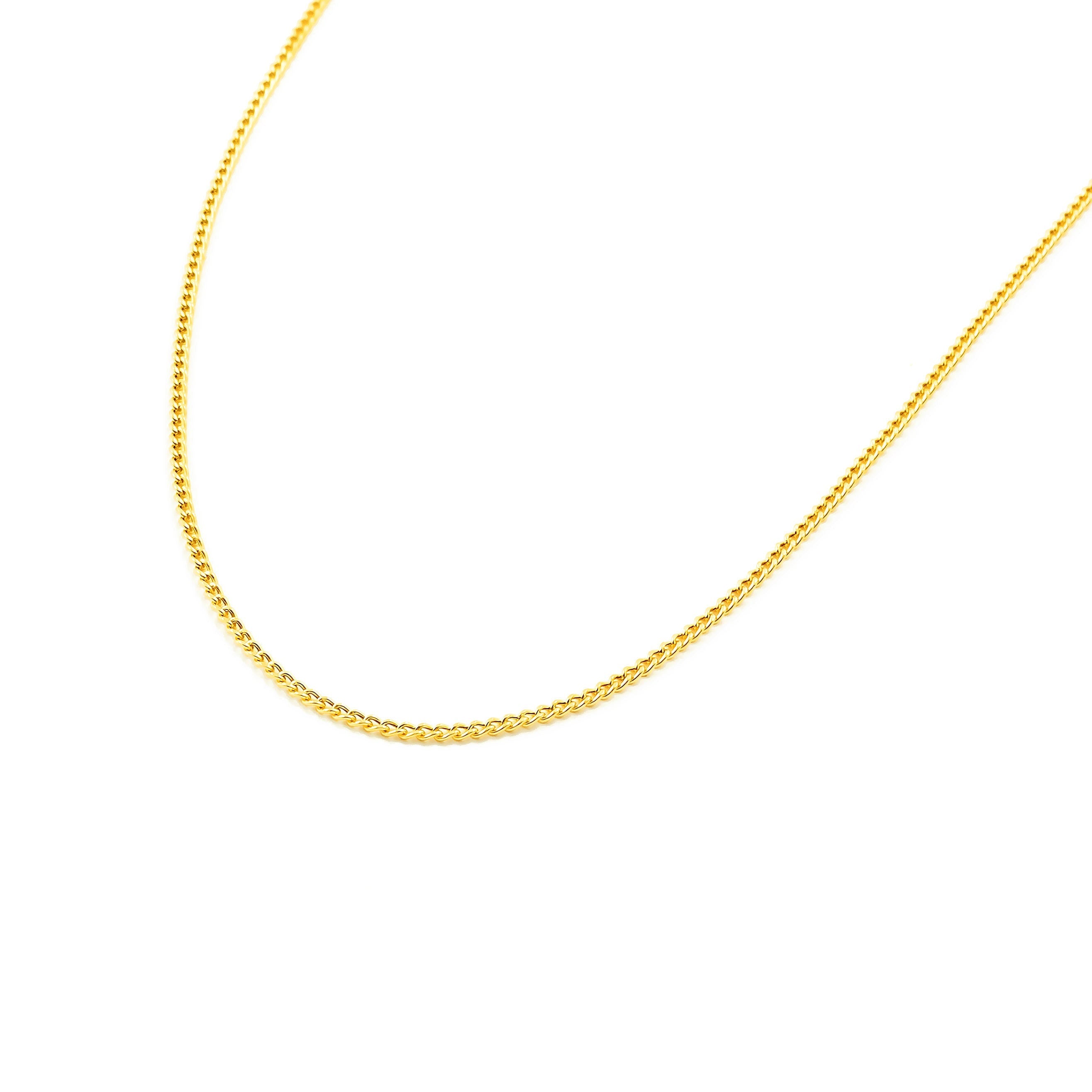 18K Yellow Gold Chain Curved Round Thread 1st