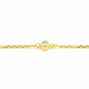 Pulsera Oro Amarillo chatón 3 mm circonitas (9kts)