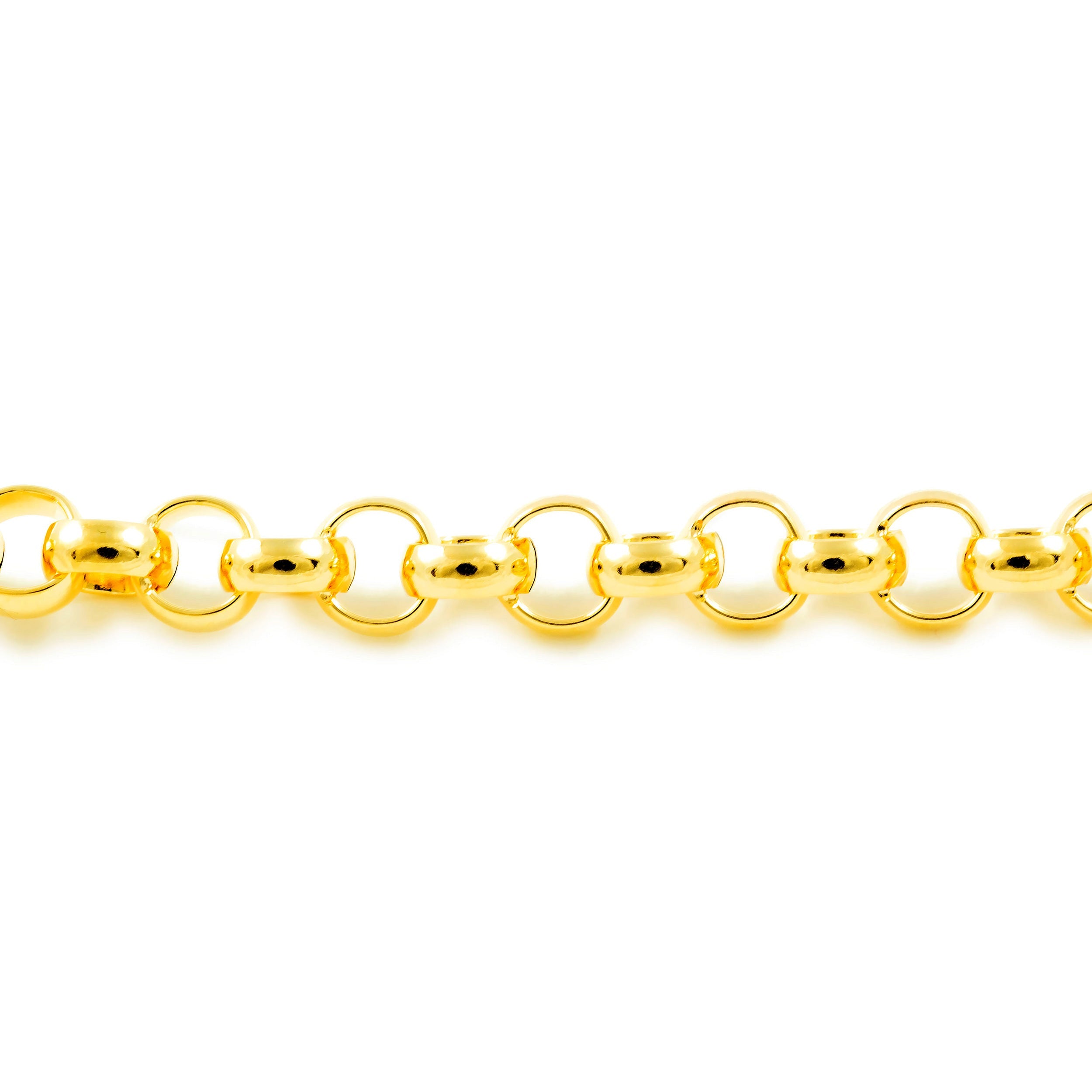 Pulsera Oro Amarillo Rolo Eslabon 6.5 mm